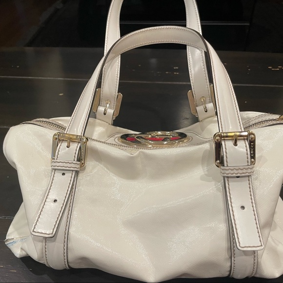 GUCCI
White Dialux Britt Boston Bag - Picture 11 of 16